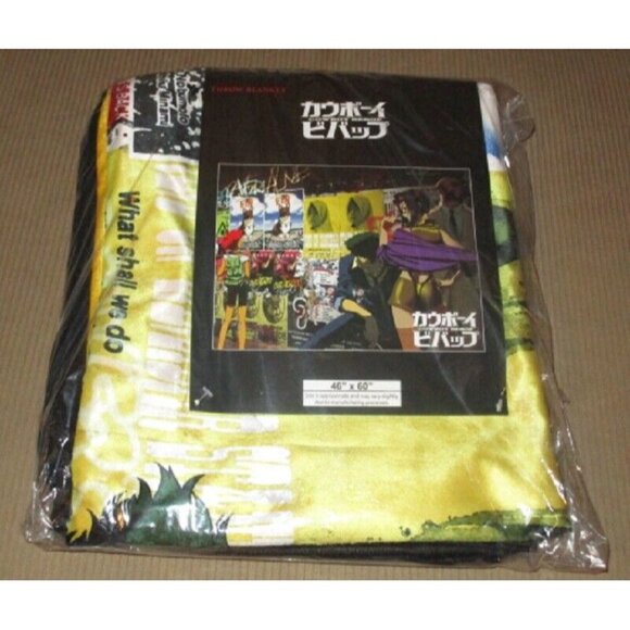 New Cowboy Bebop City Scene Fleece Throw Gift Blanket Spike Faye Ein Japan Anime - Picture 2 of 2